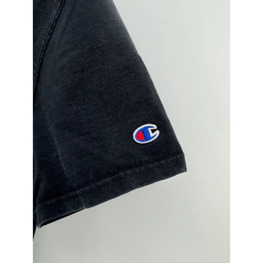 Champion T Shirt‎ Black Rainbow Logo Graphic Tee Mens Medium